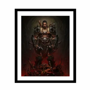 Jondo Diablo Immortal Barbarian 16x20" Framed Art Print