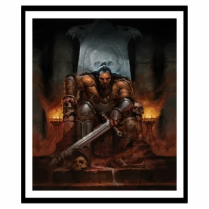 Jondo Diablo IV Barbarian Bul-Kathos 16x20" Framed Art Print