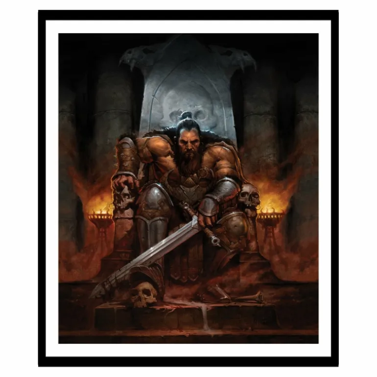 Jondo Diablo IV Barbarian Bul-Kathos 16x20" Framed Art Print