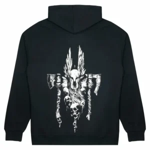 Difuzed Diablo IV Barbarian Sigil Black Zip-Up Hoodie