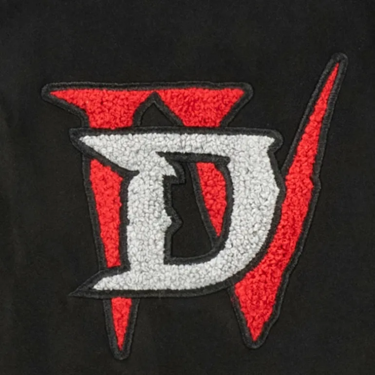 Wild Collective Diablo IV Black Button-Up Bomber Jacket