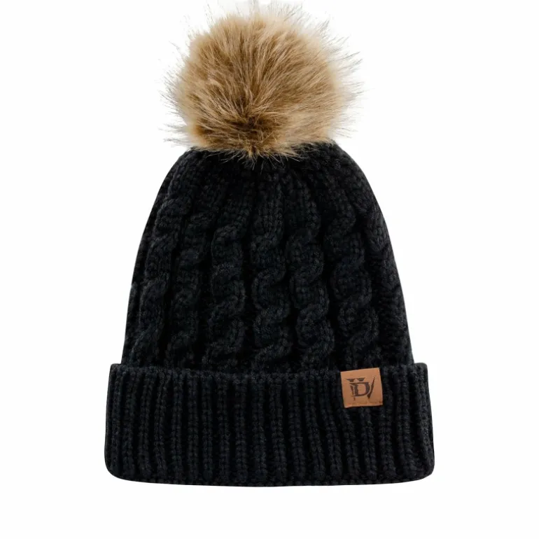 Apollo USA Diablo IV Black Faux Fur Pom Beanie