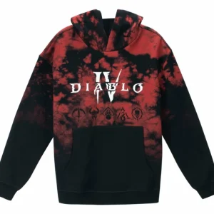 Wild Collective Diablo IV Black Tie-Dye Pullover Hoodie