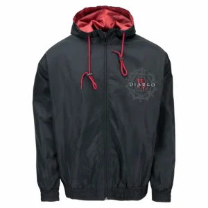 Thunderwear Diablo IV Black Zip-Up Windbreaker Jacket