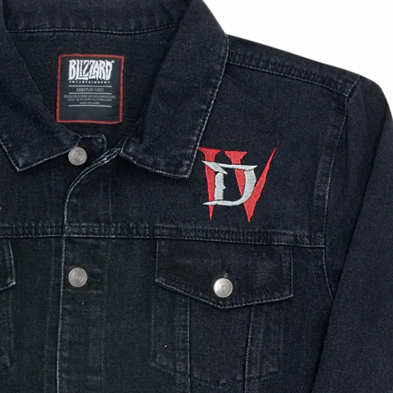 Thunderwear Diablo IV Denim Black Button-Up Jacket