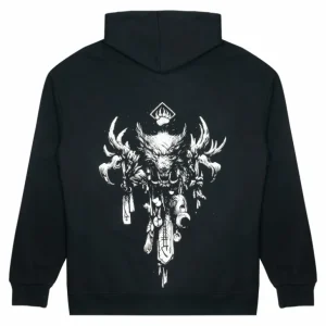 Difuzed Diablo IV Druid Sigil Black Zip-Up Hoodie