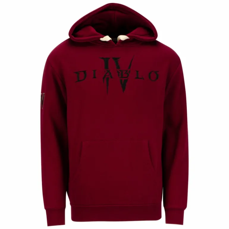 Thunderwear Diablo IV Heavy Weight Patch Burgundy Pullover Hoodie