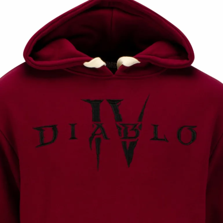 Thunderwear Diablo IV Heavy Weight Patch Burgundy Pullover Hoodie