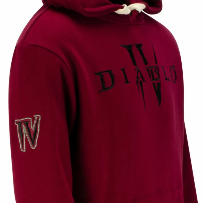 Thunderwear Diablo IV Heavy Weight Patch Burgundy Pullover Hoodie