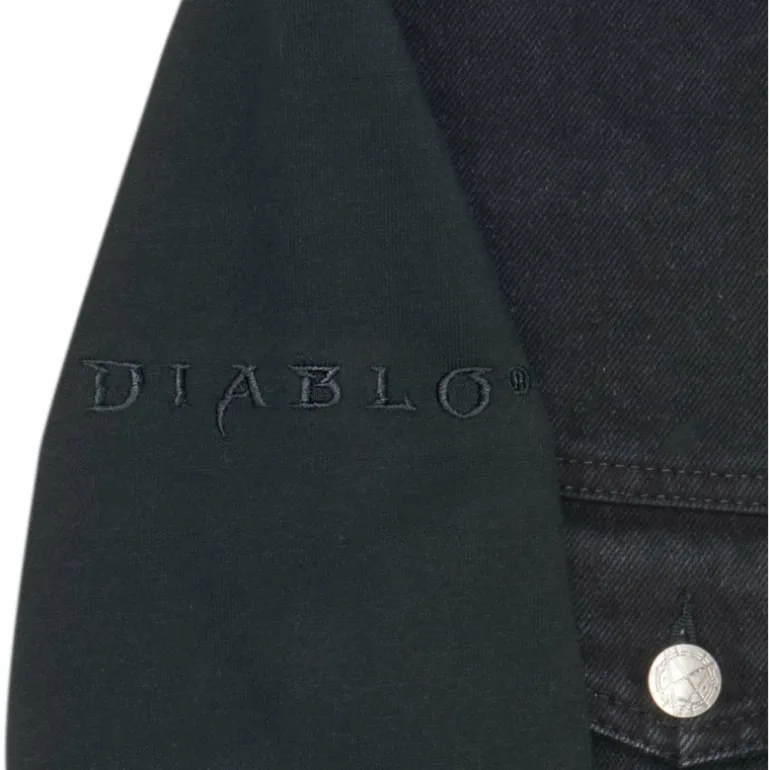 Thunderwear Diablo IV Lilith Denim Black Button-Up Hoodie Jacket