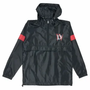 Fortune Fashion Diablo IV Logo Black Half-Zip Windbreaker Jacket