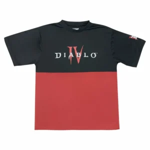 Fortune Fashion Diablo IV Logo Red Colorblock T-Shirt