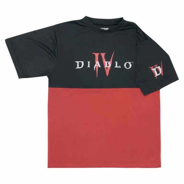 Fortune Fashion Diablo IV Logo Red Colorblock T-Shirt