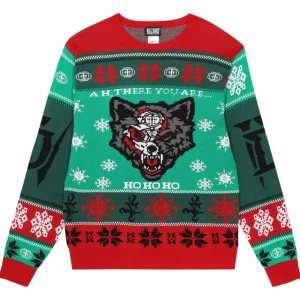 Outerstuff Diablo IV Mephisto Bloodied Wolf Holiday Sweater