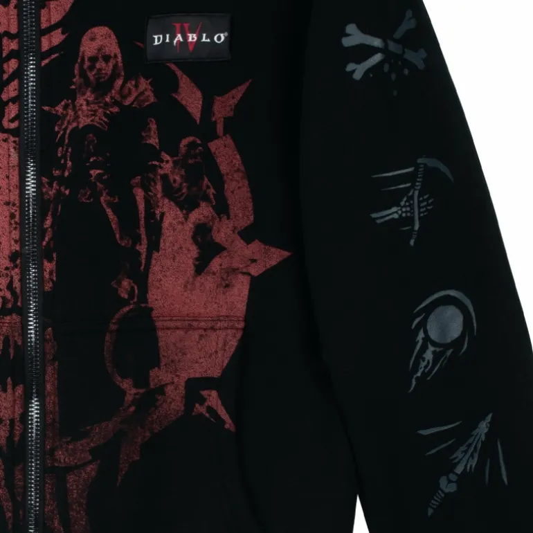 Wild Collective Diablo IV Necromancer Black Zip-Up Hoodie