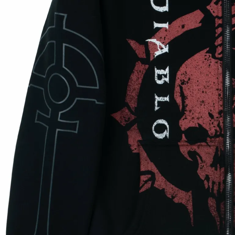 Wild Collective Diablo IV Necromancer Black Zip-Up Hoodie
