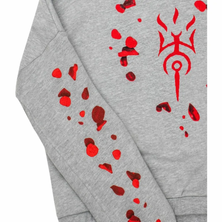 Women LGM Diablo IV Triune Women's Grey Cinched Hoodie