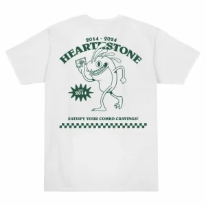 LGM Hearthstone 10th Anniversary Vintage Murloc Pizza White T-Shirt