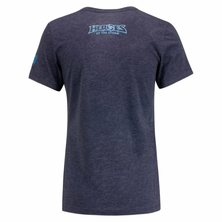Women Fanatics Heroes of the Storm Hexagon Women's Heathered Navy V-Neck T-Shirt