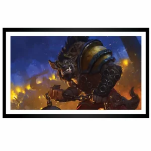 Jondo Heroes of the Storm Hogger 14x25" Framed Art Print