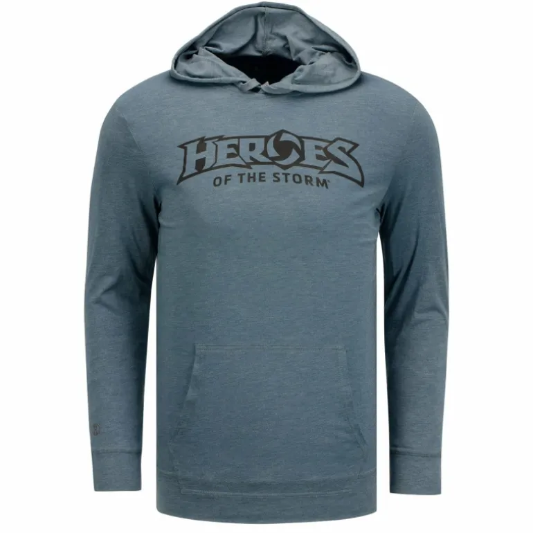 Augusta Sportswear Heroes of the Storm Logo Blue Hooded Long Sleeve T-Shirt