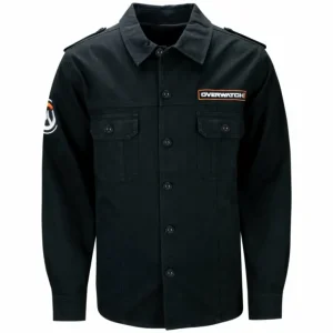 Thunderwear Overwatch 2 Black Button-Up Military Jacket