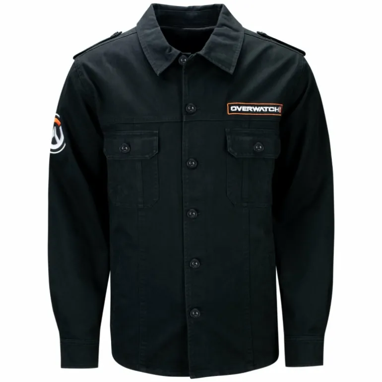 Thunderwear Overwatch 2 Black Button-Up Military Jacket