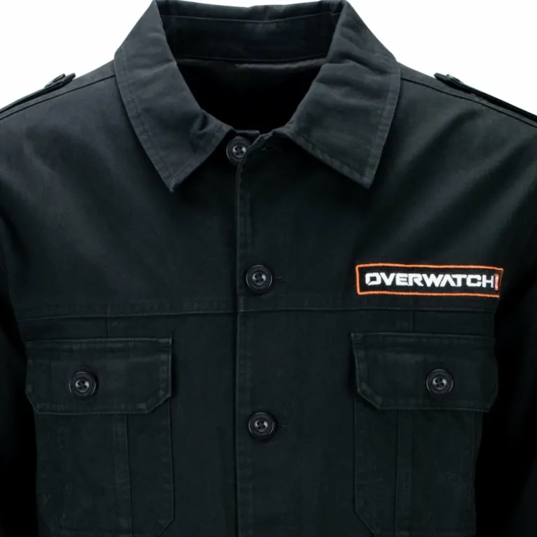 Thunderwear Overwatch 2 Black Button-Up Military Jacket