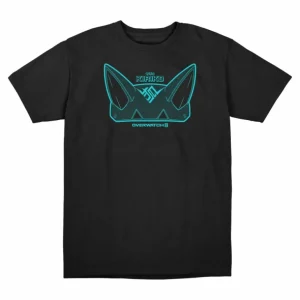LGM Overwatch 2 Kiriko Fox Ears Black T-Shirt