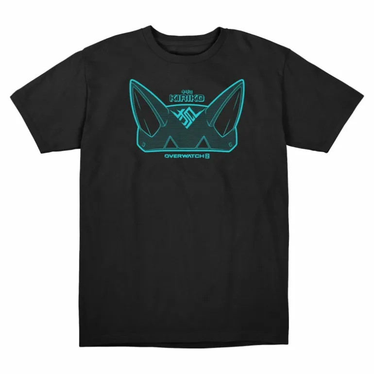 LGM Overwatch 2 Kiriko Fox Ears Black T-Shirt