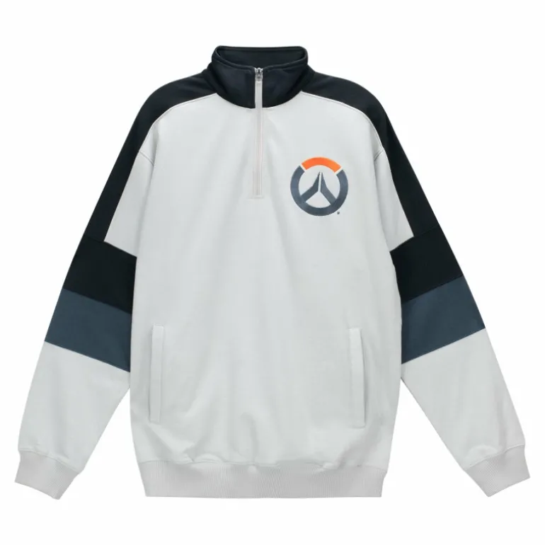 Fortune Fashion Overwatch 2 Logo Grey Quarter-Zip Sweatshirt
