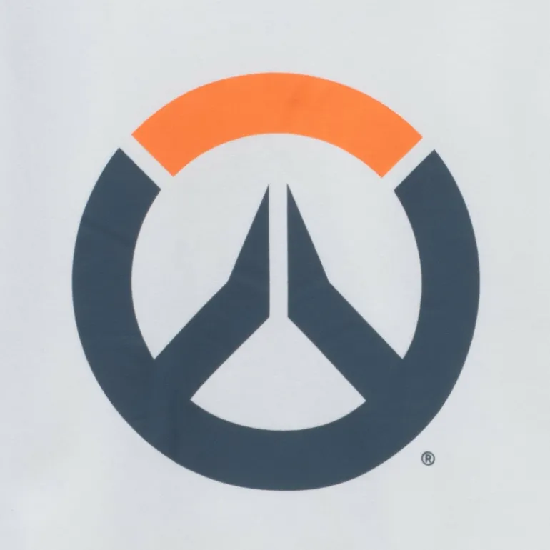 Fortune Fashion Overwatch 2 Logo White Colorblock Pullover Hoodie
