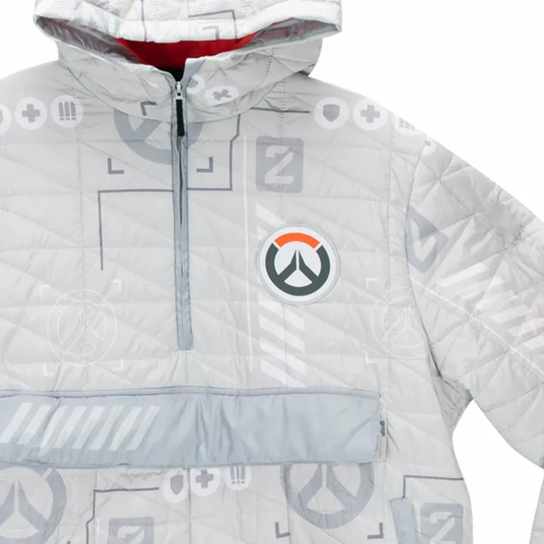 Sportiqe Overwatch 2 Logo White Half-Zip Pullover Jacket