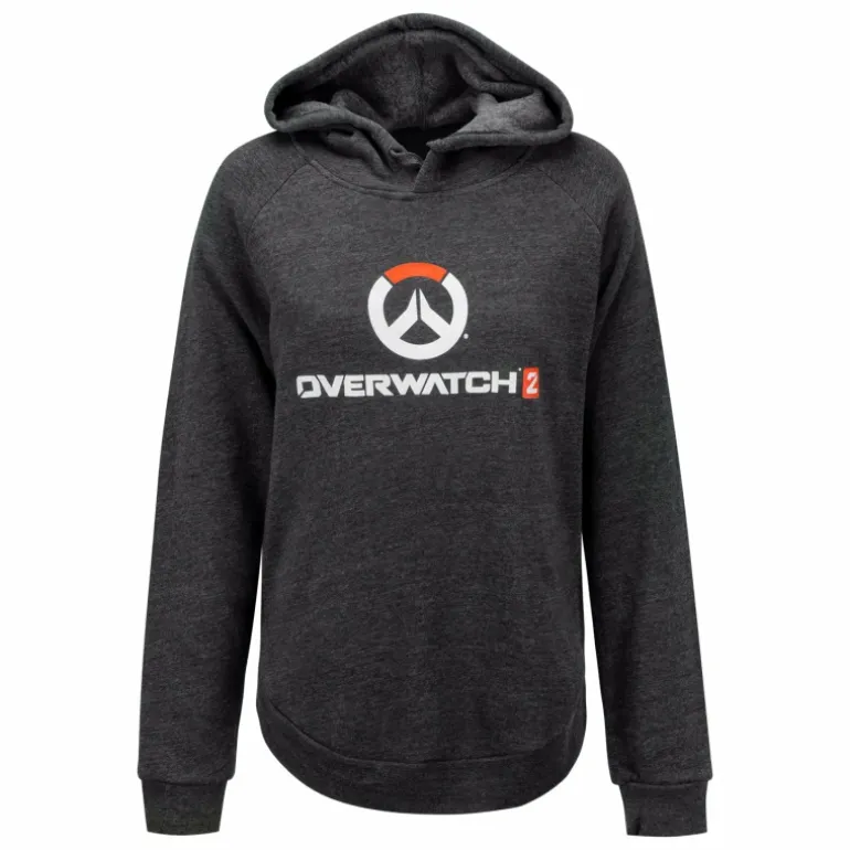 Women LGM Overwatch 2 Logo Women's Charcoal Pullover Hoodie