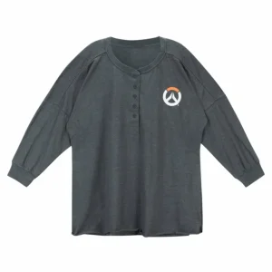 Women Fortune Fashion Overwatch 2 Logo Women's Grey Long Sleeve T-Shirt