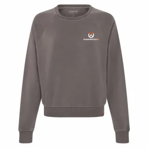 Women Sportiqe Overwatch 2 Logo Women's Grey Crewneck Sweatshirt