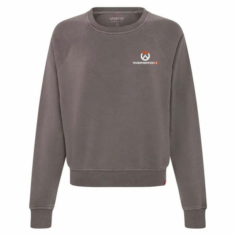 Women Sportiqe Overwatch 2 Logo Women's Grey Crewneck Sweatshirt