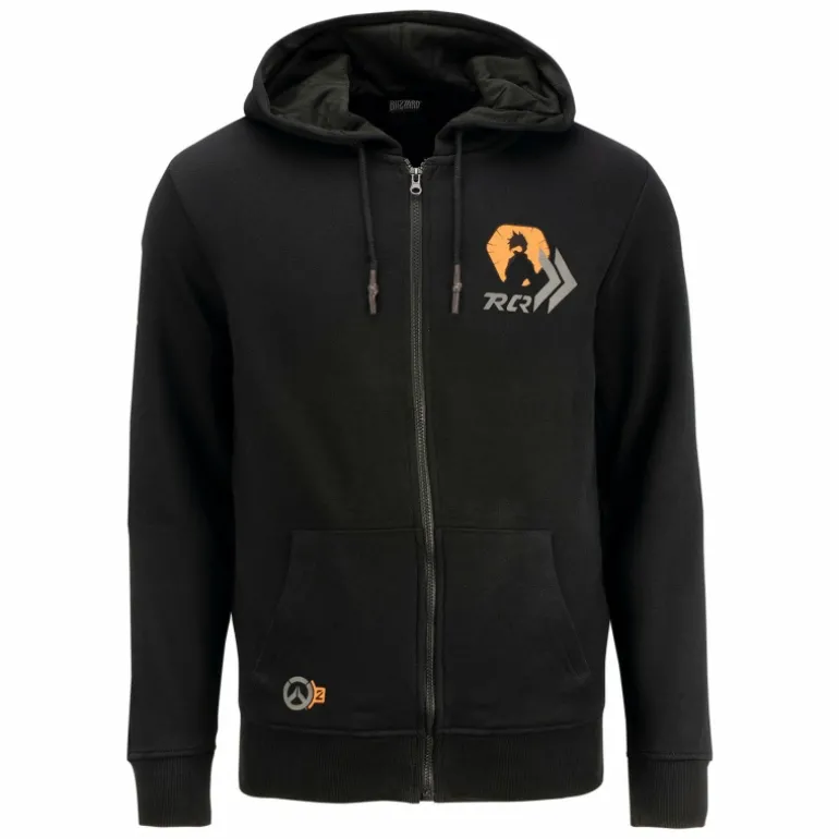 Difuzed Overwatch 2 Tracer Black Zip-Up Hoodie