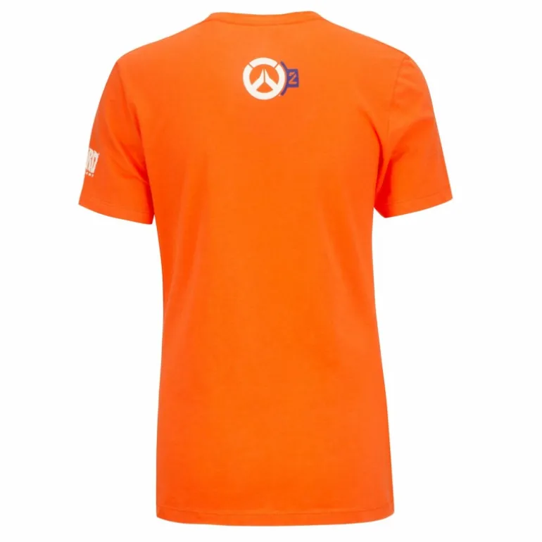 Women Fanatics Overwatch 2 Tracer Women's Orange V-Neck T-Shirt