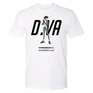 LGM Overwatch 2 x Porsche D.Va White T-Shirt