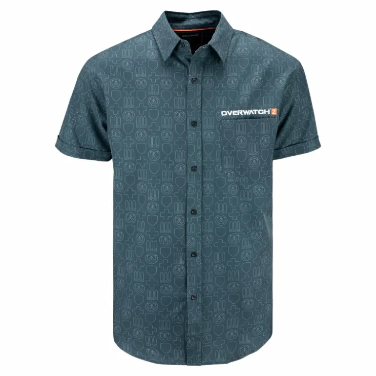 Thunderwear Overwatch Grey Button-Up Shirt