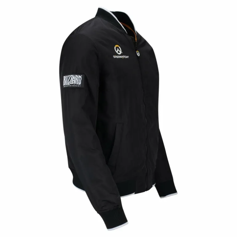 Difuzed Overwatch Logo Men's Black Zip-Up Bomber Jacket