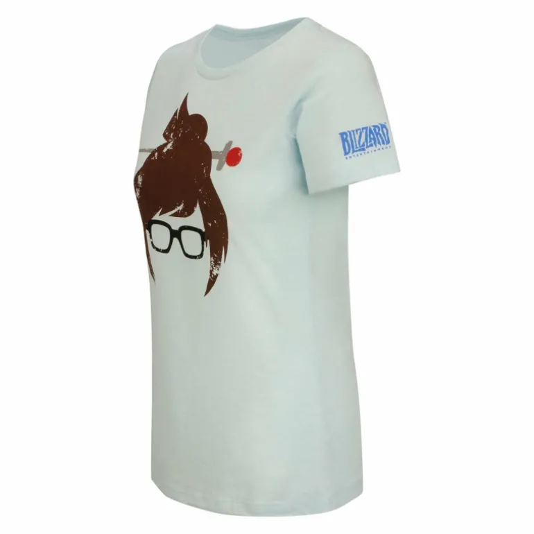 Women Fanatics Overwatch Mei Hero Women's Light Blue T-Shirt
