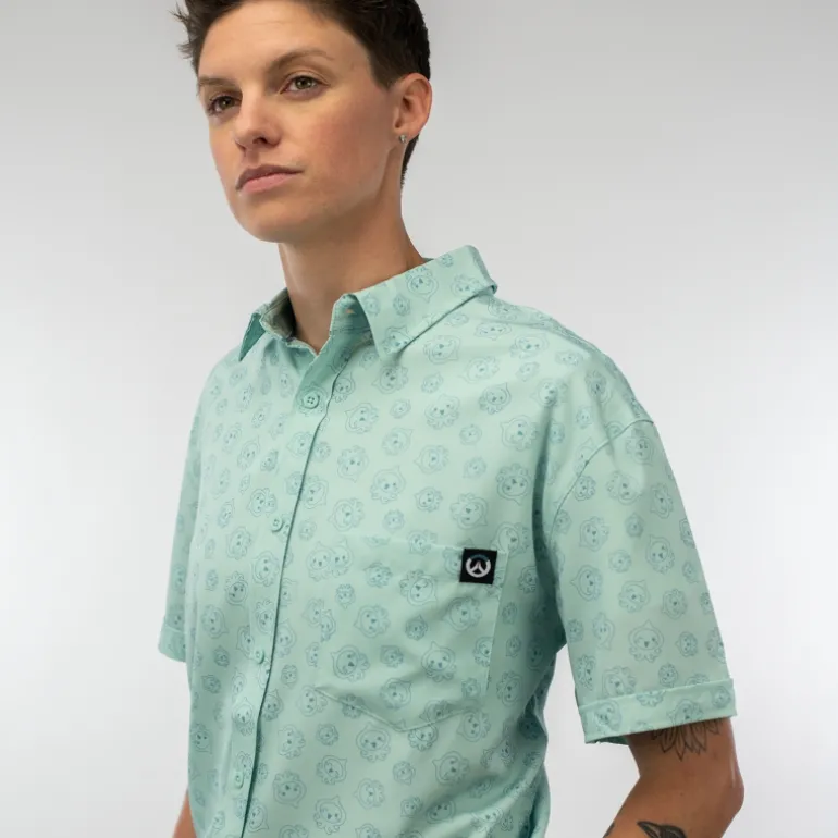Thunderwear Overwatch Pachimari Blue Button-Up Shirt