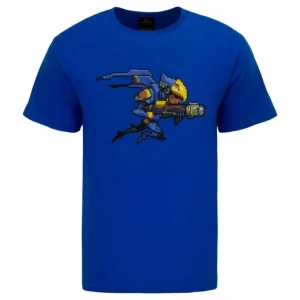 Level Up Wear Overwatch Pharah Pixel Blue T-Shirt