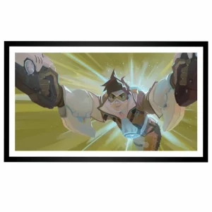 Jondo Overwatch Tracer 12x21" Framed Art Print