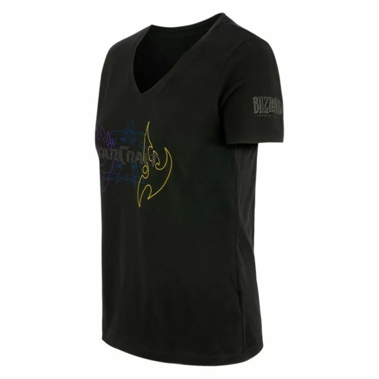 Women Fanatics StarCraft Combat Women's Black V-Neck T-Shirt