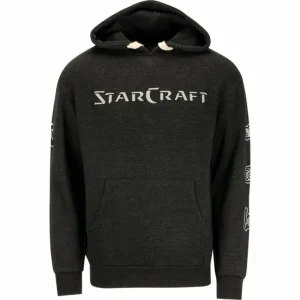 Thunderwear StarCraft Heavy Weight Patch Black Heather Pullover Hoodie