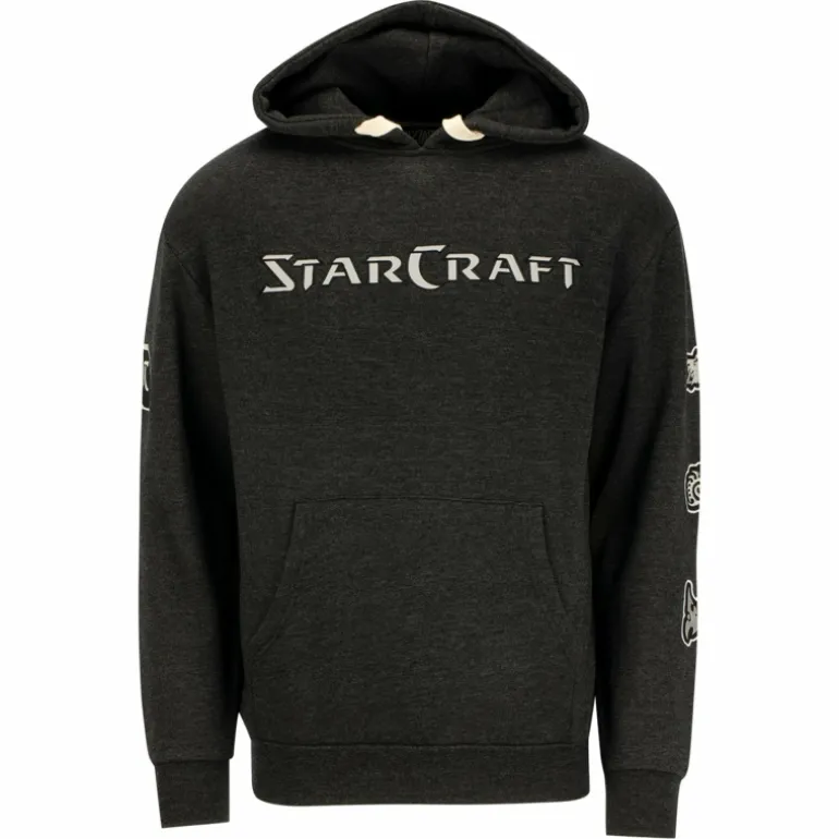 Thunderwear StarCraft Heavy Weight Patch Black Heather Pullover Hoodie