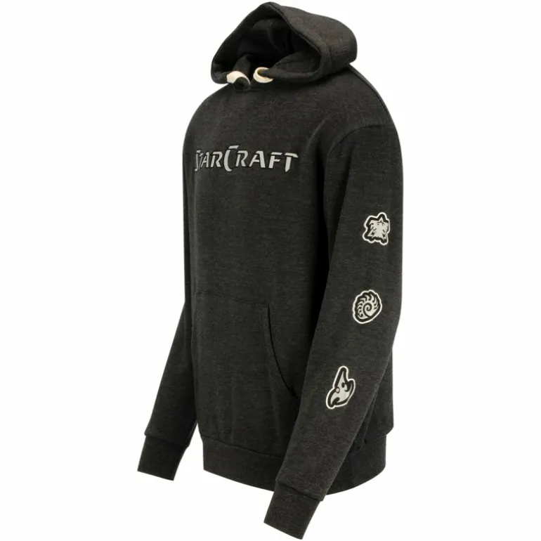 Thunderwear StarCraft Heavy Weight Patch Black Heather Pullover Hoodie